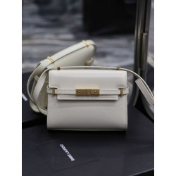 Dettagli perfetti Qualità superiore replica a tracolla mini YSL Saint Laurent Manhattan Bianca