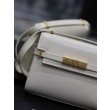 Dettagli perfetti Qualità superiore replica a tracolla mini YSL Saint Laurent Manhattan Bianca
