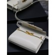 Dettagli perfetti Qualità superiore replica a tracolla mini YSL Saint Laurent Manhattan Bianca