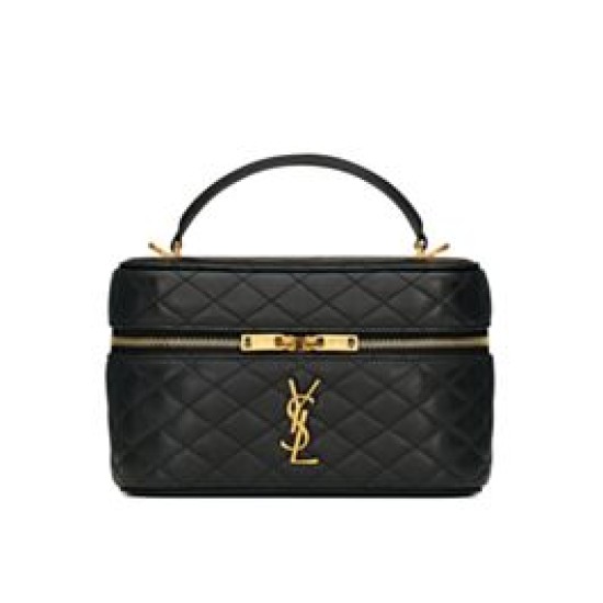 Dettagli perfetti Borse Replica da toilette YSL Saint Laurent Gaby mini con cerniera nera
