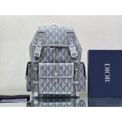 Dior Hit the Road Qualità superiore replica Zaino da uomo CD Diamond Canvas Grigio