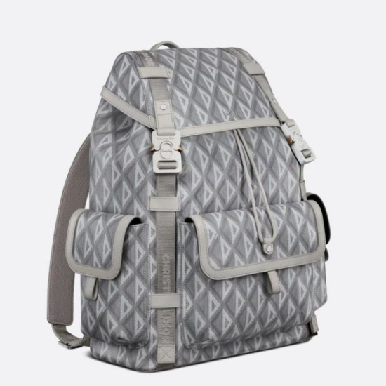 Dior Hit the Road Qualità superiore replica Zaino da uomo CD Diamond Canvas Grigio