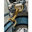 Dior Mini Book Tote con tracolla Toile de Jouy Mexico Ricamo Blu