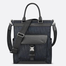 Replica Perfette Borsa tote Dior Explorer Tessuto tecnico Dior Oblique Mirage Nero imitazioni