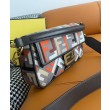 Fendi Baguette Borsa Media Motivo FF Ricamato Multicolor 8BR600 Caffè