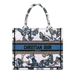 Replica Perfette  Perfetta tote Christian Dior piccola Dior Book ricamata con un blu notte bianco e pastello imitazioni