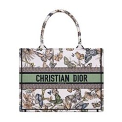 Replica Perfette Christian Dior  Perfetta tote media Dior Book Crema Ricamata con motivo Toile de Jouy Mexico bianco multicolor imitazioni