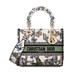 Replica Perfette Borse Firmate  Christian Dior Medium Lady D-Lite Crema con motivo Toile de Jouy Mexico bianco multicolor imitazioni
