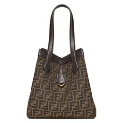 Miglior Prezzo Borsa media Fendi Origami 8BH414 Caffè scuro Replica