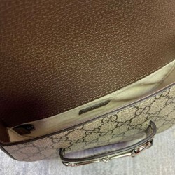 Borse Firmate Replica a tracolla mini Gucci Horsebit 1955 774209 Caffè qualità specchio Replica Perfette Borse Firmate a tracolla mini Gucci Horsebit 1955 774209 Caffè imitazioni