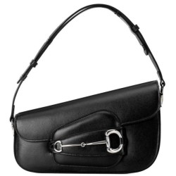 Replica Perfette  Perfetta a tracolla Gucci Horsebit 1955 764155 Nera imitazioni