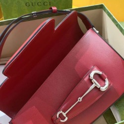 Borsa a tracolla Gucci Horsebit 1955 764155 Rossa Replica qualità specchio Replica Perfette Borsa a tracolla Gucci Horsebit 1955 764155 Rossa imitazioni