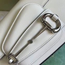 Borse Replica a tracolla Gucci Horsebit 1955 764155 Bianca qualità specchio Replica Perfette Borse a tracolla Gucci Horsebit 1955 764155 Bianca imitazioni