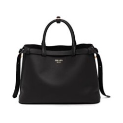 Replica Perfette Borse Imitazioni tote media Prada con cintura 1BA417 nera imitazioni
