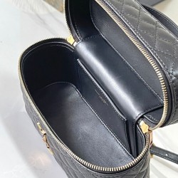Dettagli perfetti Borse Replica da toilette YSL Saint Laurent Gaby mini con cerniera nera qualità specchio Replica Perfette Dettagli perfetti Borse da toilette YSL Saint Laurent Gaby mini con cerniera nera imitazioni