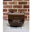 Imitazione Borsa mini arrotondata Gucci Horsebit 1955 760191 Caffè