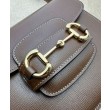 Imitazione Borsa mini arrotondata Gucci Horsebit 1955 760191 Caffè