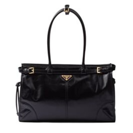 Imitazione Prada Borse Replica a mano grande pragmatica e raffinata 1BA433 Nera