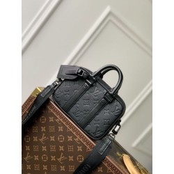 LV Nano Porte Documents Voyage Borsa da uomo M82770 Monogram Eclipse
