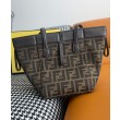 Mini borsa Fendi Origami 8BS083 Caffè scuro