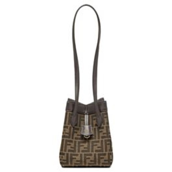 Mini borsa Fendi Origami 8BS083 Caffè scuro