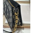 Mini borsa hobo Christian Dior CD Signature Blu scuro