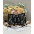 Mini borsa hobo Christian Dior CD Signature Blu scuro