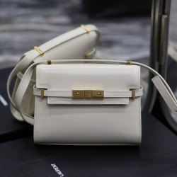 Miglior Prezzo Dettagli perfetti Qualità superiore replica a tracolla mini YSL Saint Laurent Manhattan Bianca Replica
