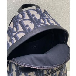 Zaino Christian Dior Rider Maxi Dior Oblique jacquard Blu scuro