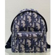 Zaino Christian Dior Rider Maxi Dior Oblique jacquard Blu scuro