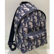 Zaino Christian Dior Rider Maxi Dior Oblique jacquard Blu scuro
