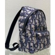 Zaino Christian Dior Rider Maxi Dior Oblique jacquard Blu scuro
