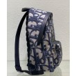 Zaino Christian Dior Rider Maxi Dior Oblique jacquard Blu scuro