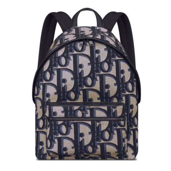 Zaino Christian Dior Rider Maxi Dior Oblique jacquard Blu scuro