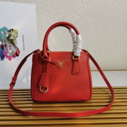Borsa Prada Mini Galleria Saffiano Rosso Replica qualità specchio Replica Perfette Borsa Prada Mini Galleria Saffiano Rosso imitazioni