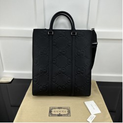 Replica Perfette Dettagli perfetti Borse Firmate  da uomo media Gucci Jumbo GG con cinturino 760233 Nera imitazioni