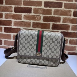 Replica Perfette Borse  a tracolla media da uomo Gucci Ophidia 761741 Marrone imitazioni