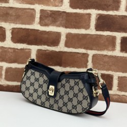 Borsa a tracolla mini Gucci Moon Side 786015 Nera Replica qualità specchio Replica Perfette Borsa a tracolla mini Gucci Moon Side 786015 Nera imitazioni
