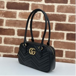 Borsa piccola con manico superiore Gucci GG Marmont 795199 Nera Replica qualità specchio Replica Perfette Borsa piccola con manico superiore Gucci GG Marmont 795199 Nera imitazioni
