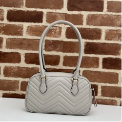Bora Pari all'originale replica piccola con manico superiore Gucci GG Marmont 795199 Bianca Bora Pari all'originale replica piccola con manico superiore Gucci GG Marmont 795199 Bianca