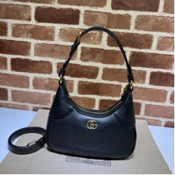 Replica Perfette Borsa a tracolla piccola a forma di mezzaluna Gucci Aphrodite 731817 Nera imitazioni