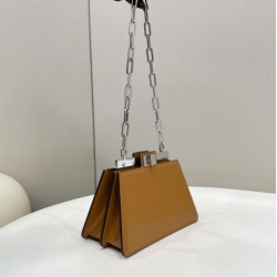 Borsa Fendi Fendi Peekaboo Cut Petite Media Bianca Replica qualità specchio Replica Perfette Borsa Fendi Fendi Peekaboo Cut Petite Media Bianca imitazioni