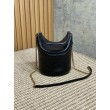 Borse Firmate Replica a secchiello YSL Saint Laurent Gaby con patta superiore nera