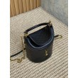 Borse Firmate Replica a secchiello YSL Saint Laurent Gaby con patta superiore nera