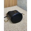 Borse Firmate Replica a secchiello YSL Saint Laurent Gaby con patta superiore nera