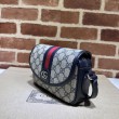 Bora Pari all'originale replica a tracolla Gucci Ophidia GG Mini 772239 Blu