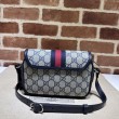 Bora Pari all'originale replica a tracolla Gucci Ophidia GG Mini 772239 Blu