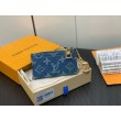 Borsa a tracolla LV per chiavi M82961 Monogram Denim