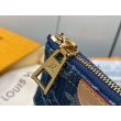 Borsa a tracolla LV per chiavi M82961 Monogram Denim