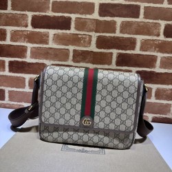 Borse Replica a tracolla media da uomo Gucci Ophidia 761741 Marrone
